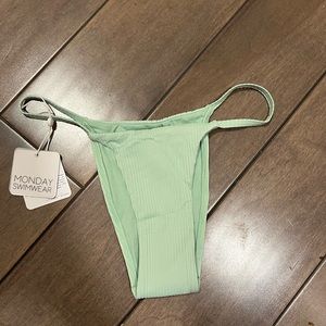New with tags Monday Swimwear Barbados Bottom, Moss Rib